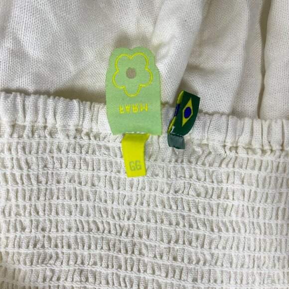 NWOT Farm Rio Linen Blend White Sleeveless Mini Dress Size XL - Picture 9 of 12